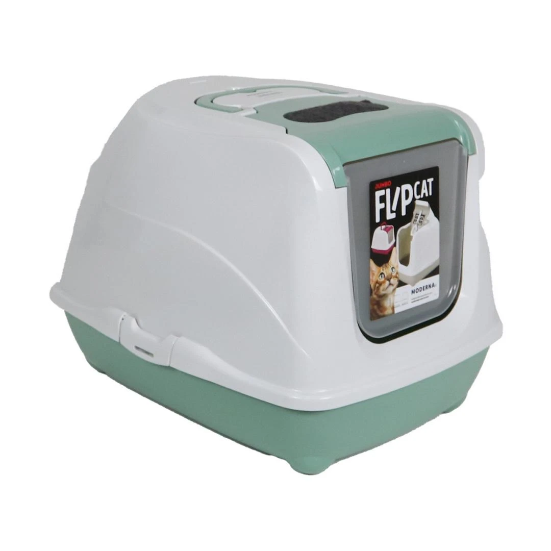 Moderna Kattenbak Flip Cat XL Mintgroen 1 Moderna Kattenbak Flip Cat XL Mintgroen