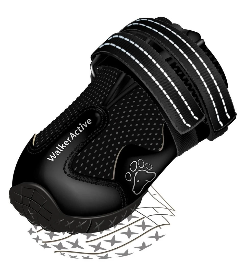 TRIXIE Hondenschoen Walker Active Zwart 1 TRIXIE Hondenschoen Walker Active Zwart