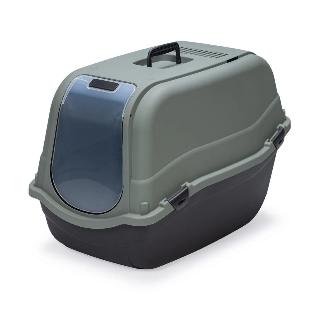 Beeztees Kattenbak Romeo Maxi Eco Groen/Zwart 1 Beeztees Kattenbak Romeo Maxi Eco Groen/Zwart