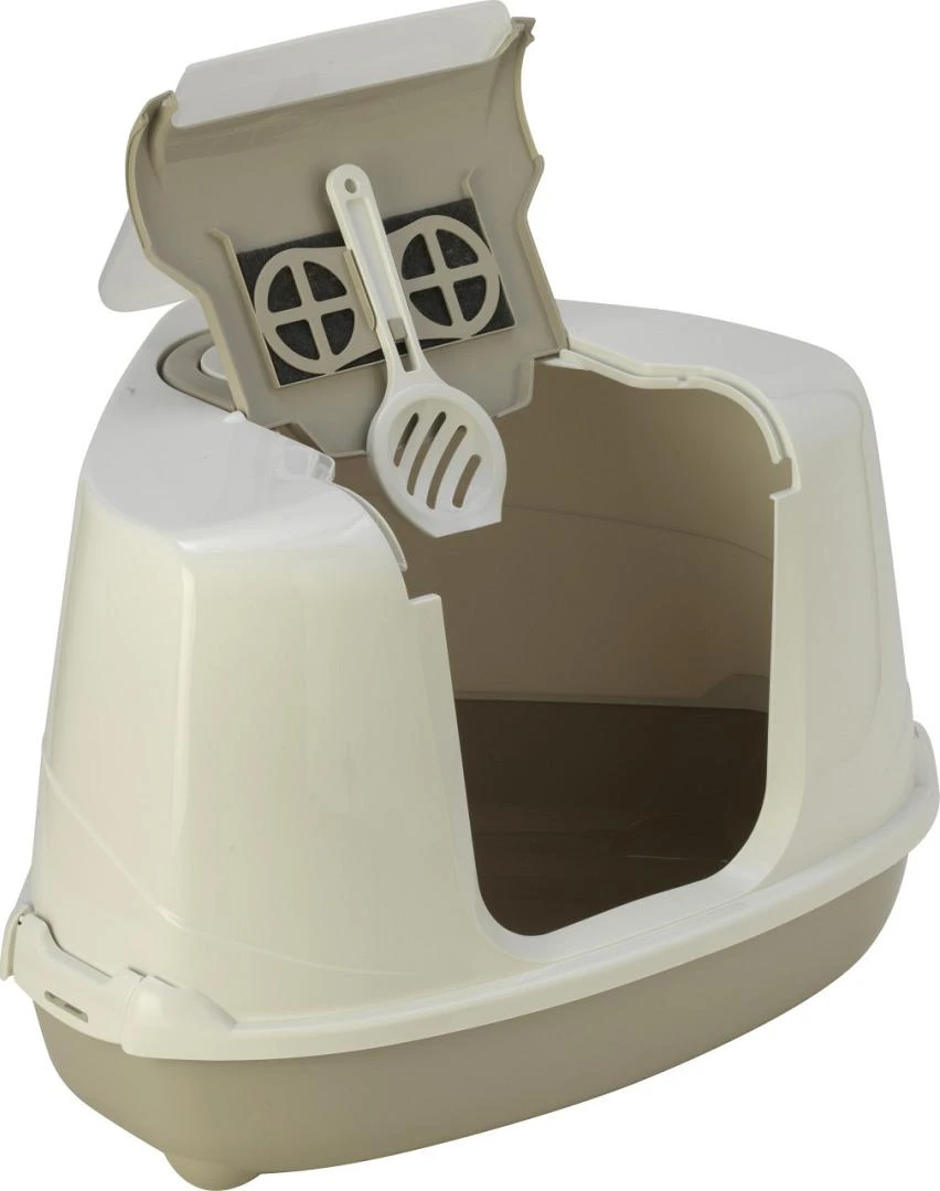 Moderna Kattenbak Flip Corner Grijs/wit 2 Moderna Kattenbak Flip Corner Grijs/wit - Afbeelding 2