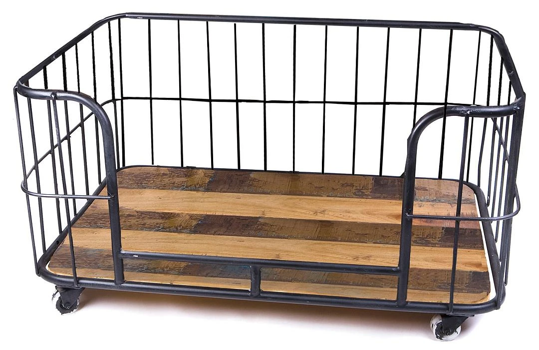 Lex & Max Hondenbank Metal Wire Basket Zwart 1 Lex & Max Hondenbank Metal Wire Basket Zwart