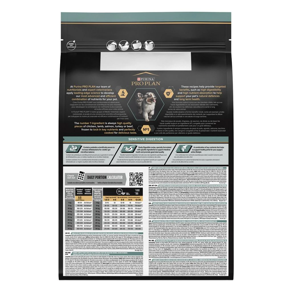 Pro Plan Medium Puppy Sensitive Digestion Lam 3 Kg 2 Pro Plan Medium Puppy Sensitive Digestion Lam 3 Kg - Afbeelding 2