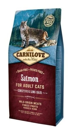 Carnilove Kattenvoer Salmon Sensitive & Long Hair 6 Kg
