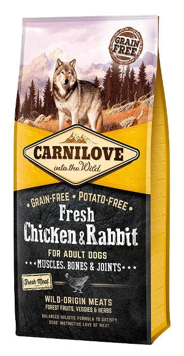 Carnilove Fresh Hondenvoer Chicken & Rabbit 12 Kg 1 Carnilove Fresh Hondenvoer Chicken & Rabbit 12 Kg