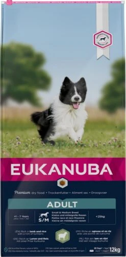 Eukanuba Hondenvoer Adult Small/Medium Lamb & Rice 12 Kg