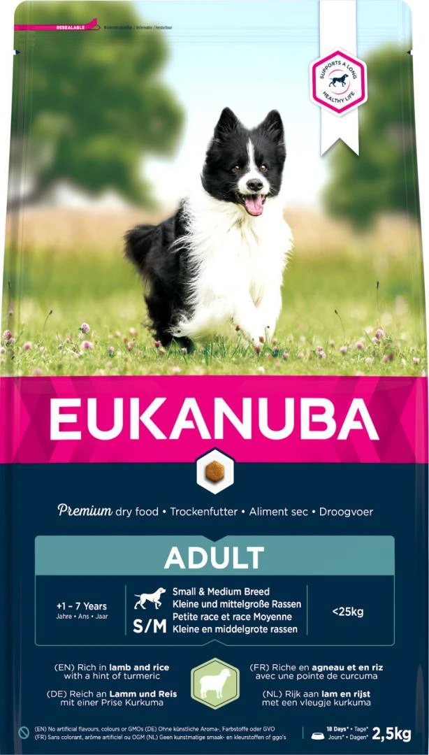 Eukanuba Hondenvoer Small/Medium Adult Lamb & Rice 2,5 Kg 1 Eukanuba Hondenvoer Small/Medium Adult Lamb & Rice 2,5 Kg