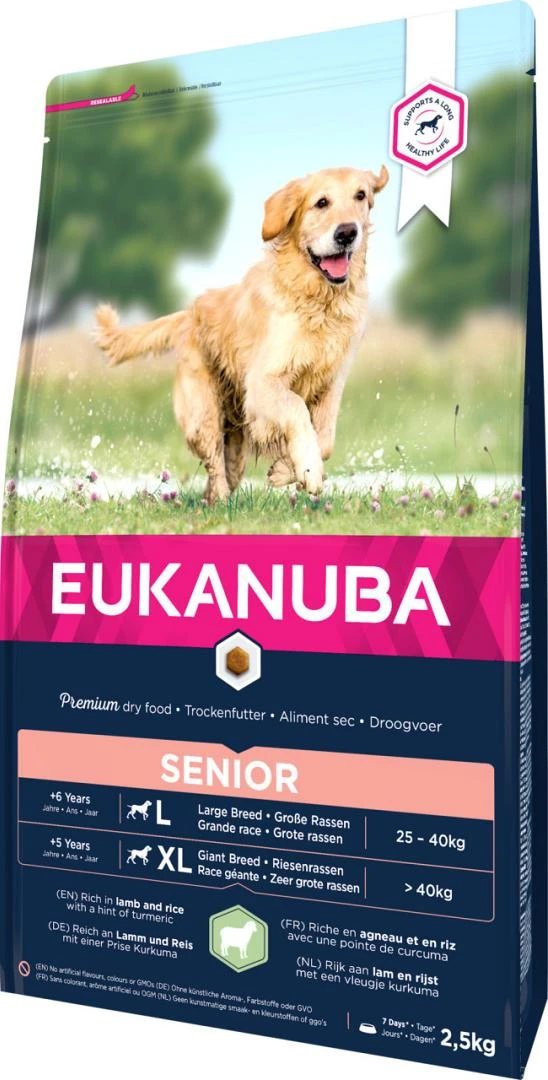 Eukanuba Hondenvoer Senior Large Lamb & Rice 2,5 Kg 2 Eukanuba Hondenvoer Senior Large Lamb & Rice 2,5 Kg - Afbeelding 2