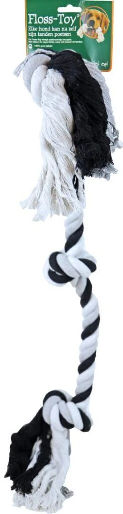 Boon Floss-Toy 3-knoop Giant Zwart/wit