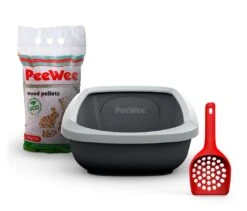 PeeWee Kattenbak Startpakket EcoGranda Antraciet/Grijs