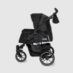 Innopet Hondenbuggy Premium Cozy Black -Goedkope Dierenwereld XL winkel PremiumCozy Black zijkant half open