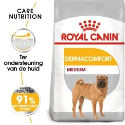Royal Canin Hondenvoer Derma-comfort Medium 3 Kg -Goedkope Dierenwereld XL winkel royal canin medium dermacomfort volwassen hond vacht en huid hero packshot