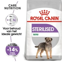 Royal Canin Hondenvoer Sterilised Mini 3 Kg -Goedkope Dierenwereld XL winkel royal canin mini sterilised volwassen hond castratie sterilisatie kleine honden hero packshot